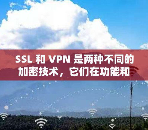 SSL 和 VPN 是两种不同的加密技术，它们在功能和应用场景上有显著的区别。以下是对它们的详细对比