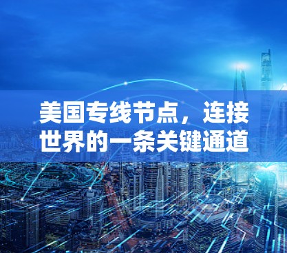 美国专线节点,连接世界的一条关键通道 美国专线节点,连接世界的一条关键通道